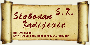 Slobodan Kadijević vizit kartica